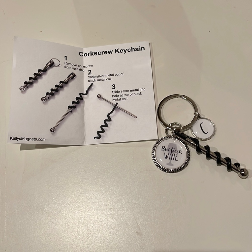 Corkscrew Keychain
